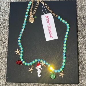 NWT Betsey Johnson jewelry Sea Themed Christmas necklace